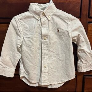 Ralph Lauren White Kids Button Down Shirt